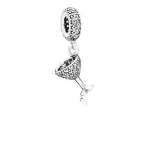 Pandora, Pavé Cocktail Glass Dangle Charm