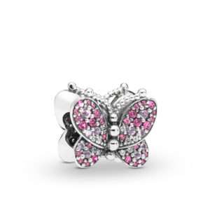 Pandora, Pink Pavé Butterfly Charm