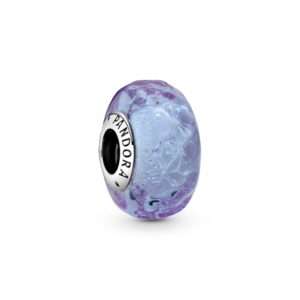 Pandora, Wavy Lavender Murano Glass Charm