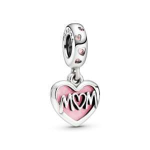 Pandora, Mom Script Heart Dangle Charm