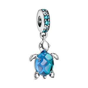 Pandora, Murano Glass Sea Turtle Dangle Charm