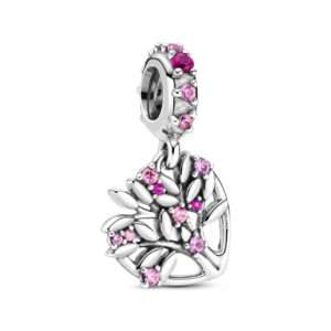 Pandora, Pink Heart Family Tree Dangle Charm