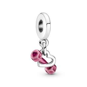 Pandora, Dumbbell & Heart Dangle Charm