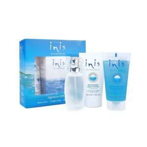 Inis  Signature Gift Set Revitalizing 85ml/ 2.9 fl. oz. Body Lotion & Cologne Spray 30ml/ 1fl. oz. & Refreshing Bath & Shower Gel 85ml/ 2.9 fl. oz.