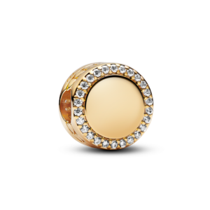 Pandora Engravable Sparkling Button Charm