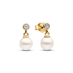Pandora Treated Freshwater Cultured Pearl & Stone Drop Earrings