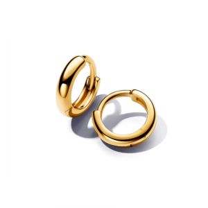 Pandora Round Huggie Hoop Earrings