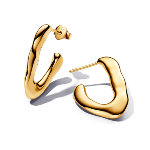 Pandora Organically V-shaped Open Hoop Earrings