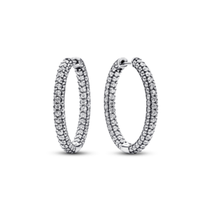 Pandora Timeless Pavé Single-row Hoop Earrings
