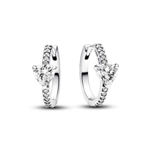 Pandora Sparkling Heart Hoop Earrings