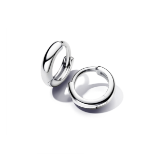 Pandora Round Huggie Hoop Earrings