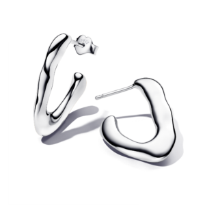 Pandora Organically V-shaped Open Hoop Earrings