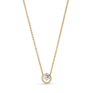 Pandora Sparkling Round Halo Pendant Collier Necklace