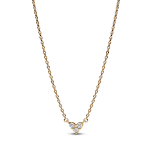 Pandora Triple Stone Heart Collier Necklace