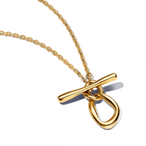 Pandora Organically Shaped Circles T-bar Necklace