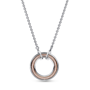 Pandora Signature Two tone Logo & PavÃ© Necklace