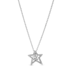 Pandora PavÃ© Asymmetric Star Collier Necklace