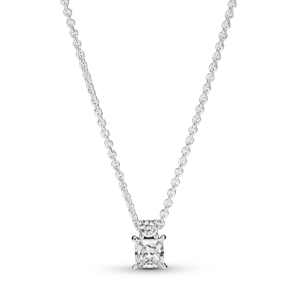 Pandora Sparkling Collier Round & Square Pendant Necklace