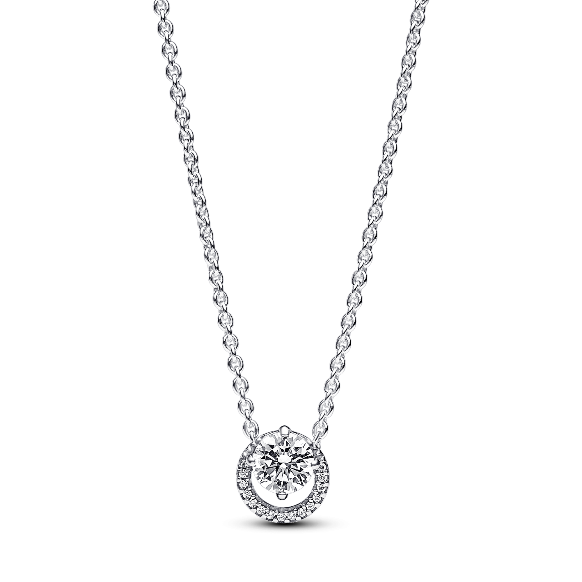 Pandora Sparkling Round Halo Pendant Collier Necklace | Maren's