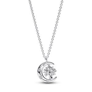 Pandora Moon & Spinning Tree of Life Pendant Necklace