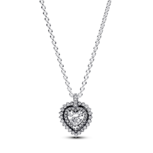 Pandora Sparkling Heart Halo Pendant Necklace