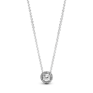 Pandora Round Sparkle Halo Necklace