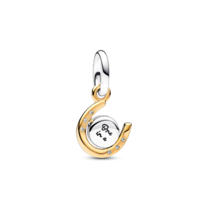 Pandora Two-tone Spinning Disc Horseshoe Dangle Charm