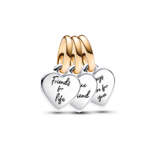 Pandora Two-tone Splittable Friendship Triple Dangle Charm