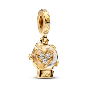Pandora Heart Snowflake Snow Globe Dangle Charm