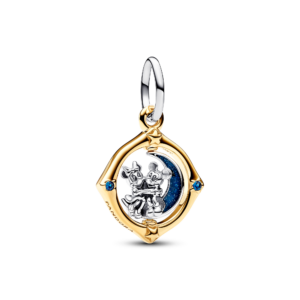 Pandora Disney Mickey Mouse & Minnie Mouse Two-tone Spinning Moon Dangle Charm