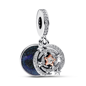 Pandora Two-tone Shooting Star Double Dangle Charm
