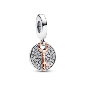 Pandora Two-tone Key to Happiness Double Dangle Charm