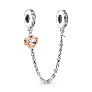 Pandora Family Heart Safety Chain Charm