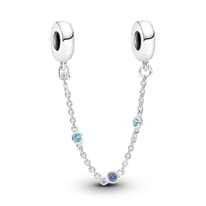 Pandora Triple Blue Stone Safety Chain