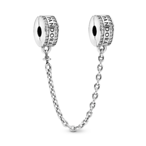 Pandora Logo Safety Chain Clip Charm