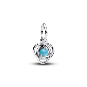 Pandora Turquoise Blue Eternity Circle Dangle Charm