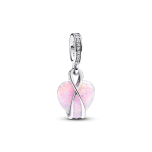 Pandora Mum Opalescent Heart Dangle Charm