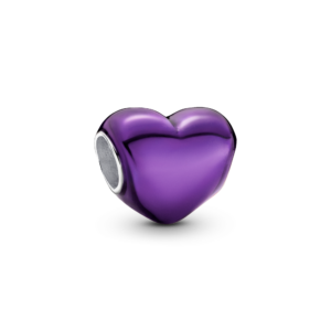 Pandora Metallic Purple Heart Charm