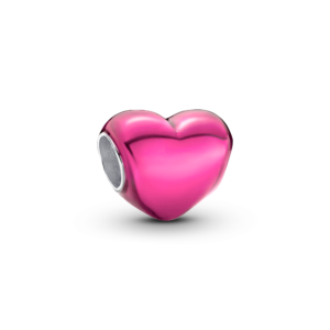 Pandora Metallic Pink Heart Charm