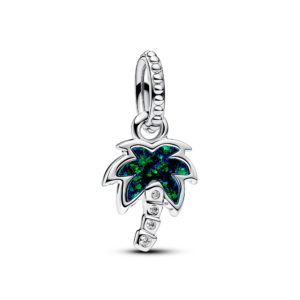Pandora Opalescent Green Palm Tree Dangle Charm