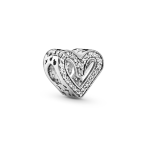 Pandora Sparkling Freehand Heart Charm