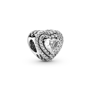 Pandora Sparkling Levelled Hearts Charm