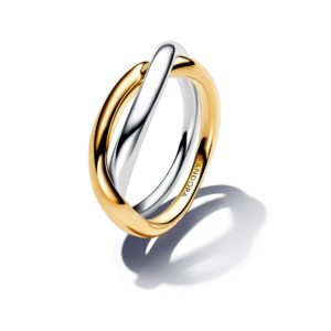 Pandora Two-tone Entwined Bands Ring