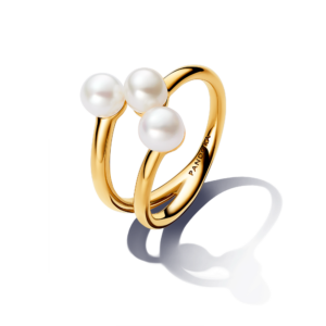 Pandora Treated Freshwater Cultured Pearl Open Ring