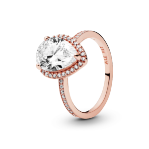 Pandora Sparkling Teardrop Halo Ring