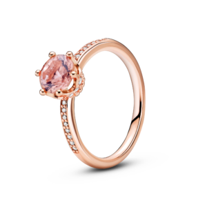 Pandora Pink Sparkling Crown Solitaire Ring
