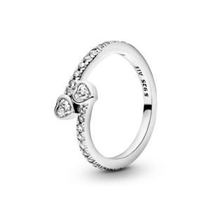 Pandora Two Sparkling Hearts Ring