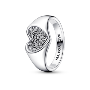 Pandora Radiant Heart PavÃ© Signet Ring