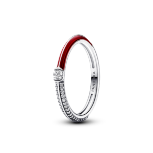 Pandora ME PavÃ© & Red Dual Ring