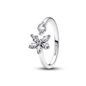 Pandora Sparkling Herbarium Cluster Open Ring